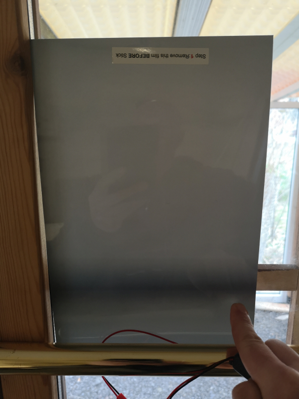 SWITCHGLASS® schaltbare Folie PDLC Folien Muster Schwarz inkl. Netzteil – Bild 3